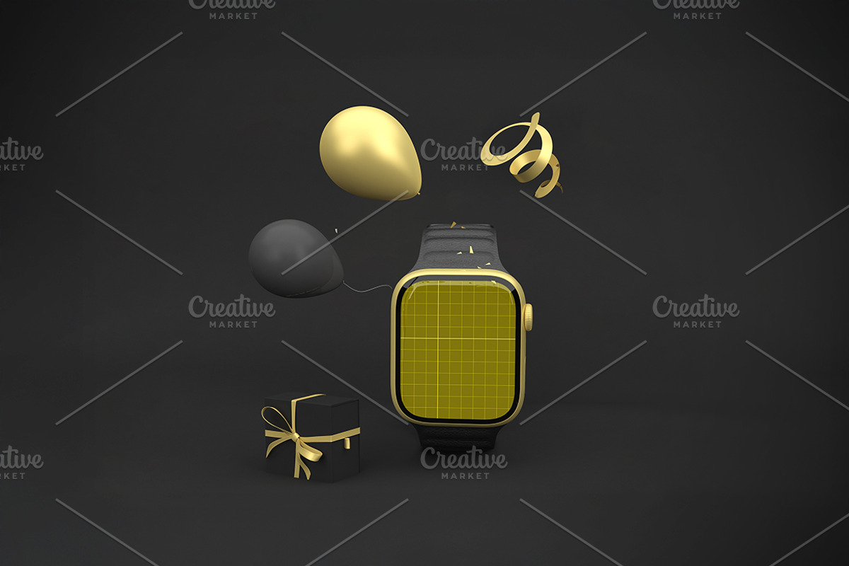 Apple Watch Black Friday Mockup, a Wearable Device Mockup by Qaleb Studio