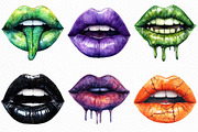 Halloween Bad Witch Lips Clipart, an Illustration by Craft Nest (Thumbnail 3 of 6)
