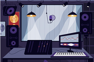 Recording studio or music record, an Object Illustration by Elegant Solution