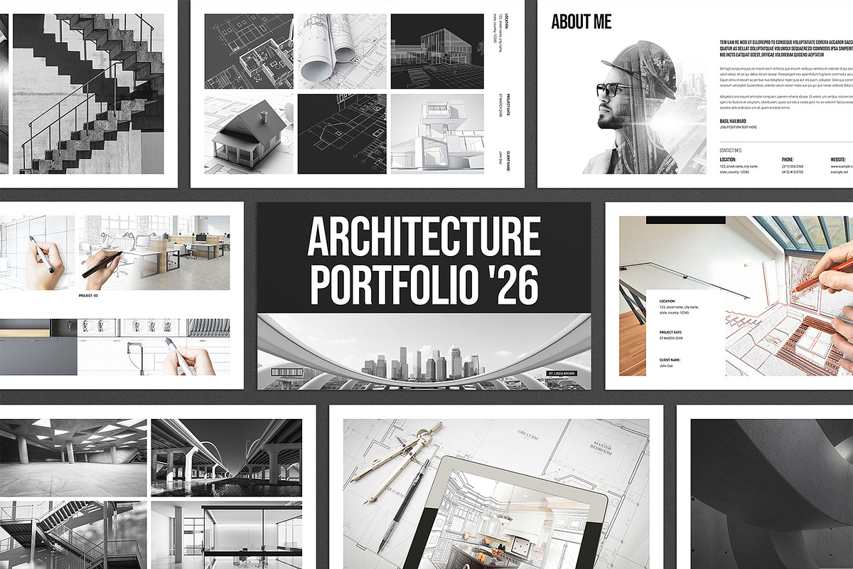 Architecture Portfolio Presentation, a Presentation Template by E-Type (Photo 1 of 6)