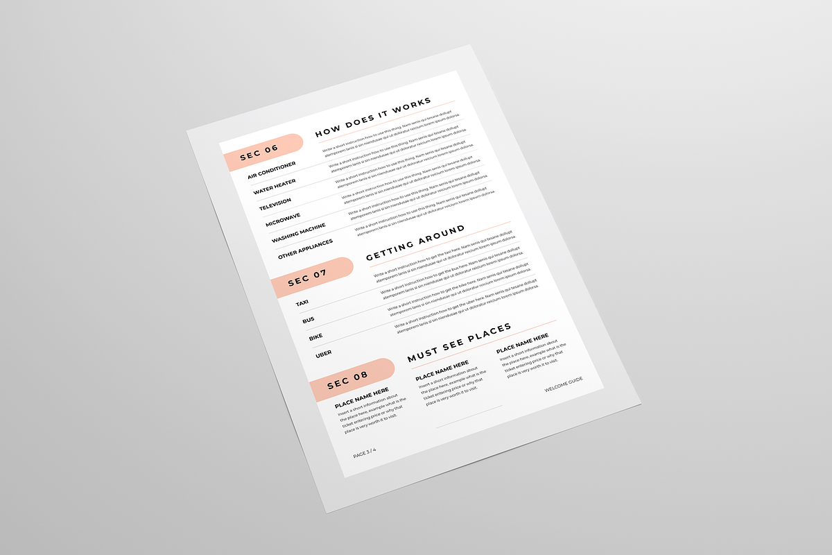 Airbnb Welcome Guide | Word & Indd, a Flyer Template by Leaflove (Photo 5 of 7)