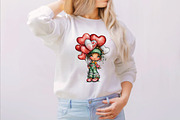 Quirky Valentine Girl Clipart Bundl, an Illustration by SVGArt (Thumbnail 6 of 8)