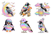 Whimsical Crows Halloween Clipart, a Seasonal Illustration by DreamArtGraphic (Thumbnail 5 of 5)