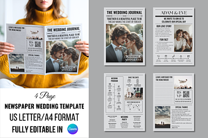 Newspaper Wedding Invitation, an Invitation Template by ZoloDesignHub