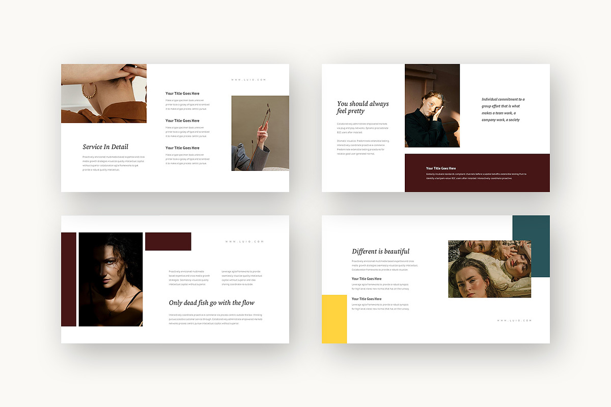 Luio : Lifestyle Brand Powerpoint, a Presentation Template by Punkl Camp (Photo 7 of 16)