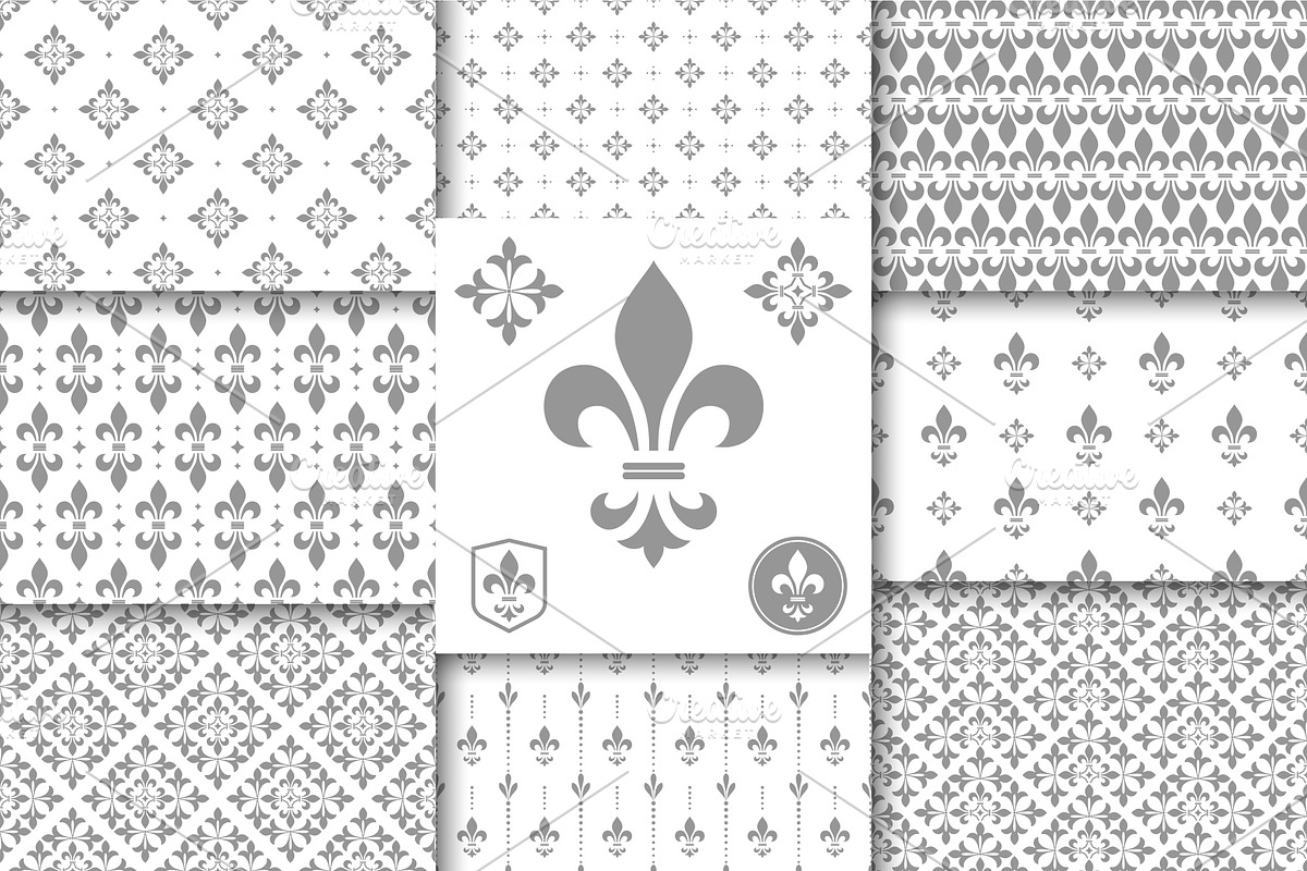 Geometric set of floral patterns, a Pattern Graphic by RODINA (Photo 1 of 3)