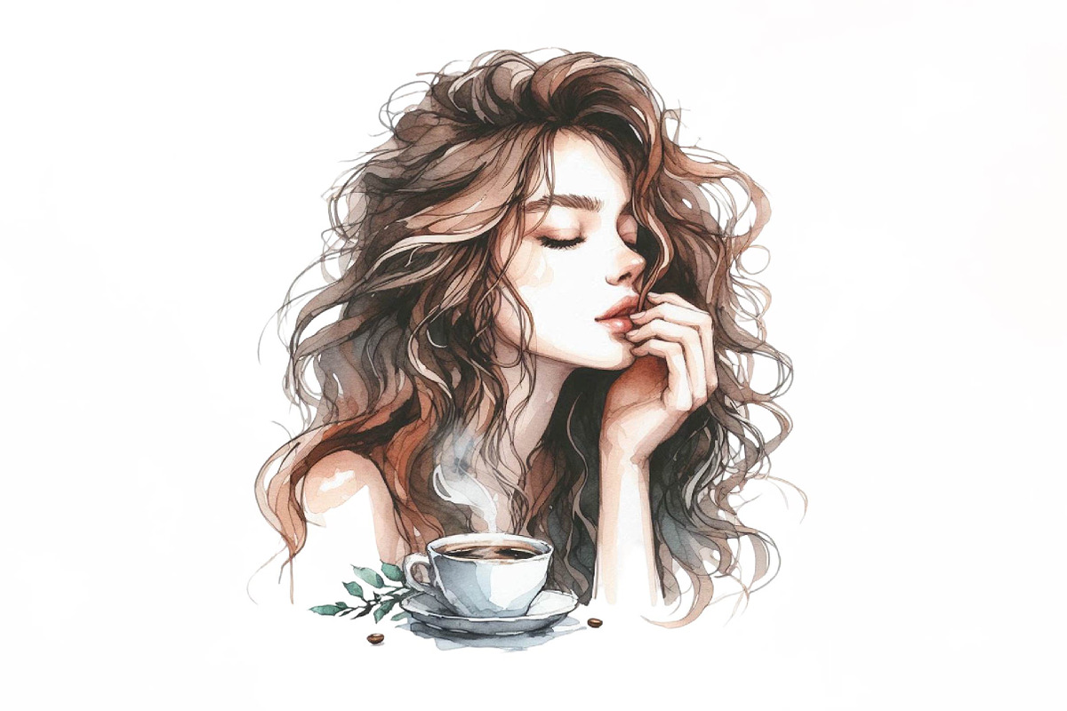 Black Coffee Lover Cute Girl PNG, an Illustration by Designking (Photo 4 of 5)