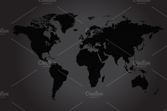 World Map Black