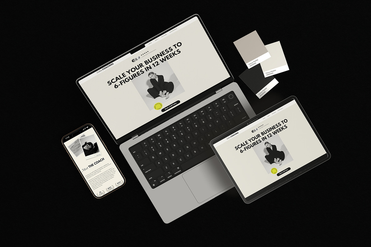Minimal Landing Page Template Canva, a Landing Page Template by Row Creative (Photo 3 of 9)