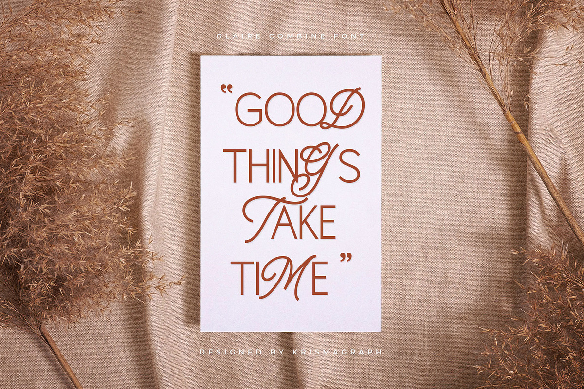 Glaire | Combined Font, a Sans Serif Font by Krismagraph (Photo 10 of 12)
