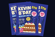 Playful Birthday Flyer, a Flyer Template by Gumico Studio. (Thumbnail 2 of 3)