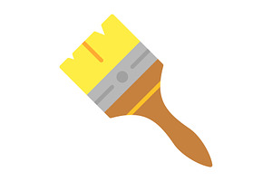Paint Brush Flat Icon, an Icon by Pexelpy