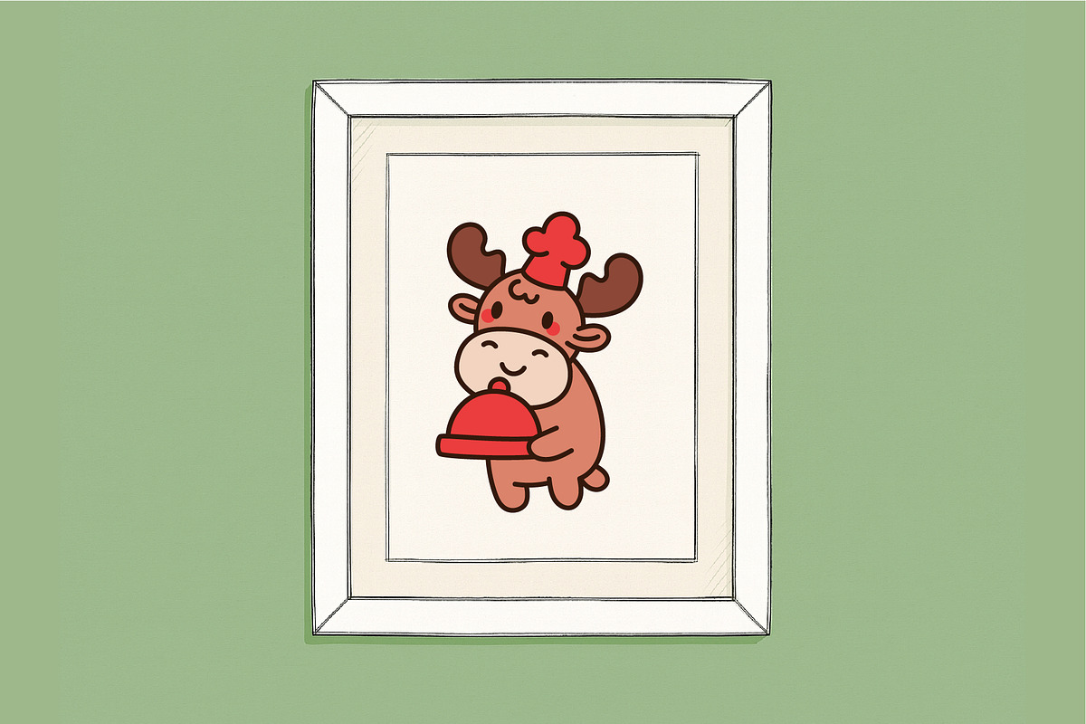 Moose Reindeer Clipart Set, an Animal Illustration by Palau (Photo 6 of 10)