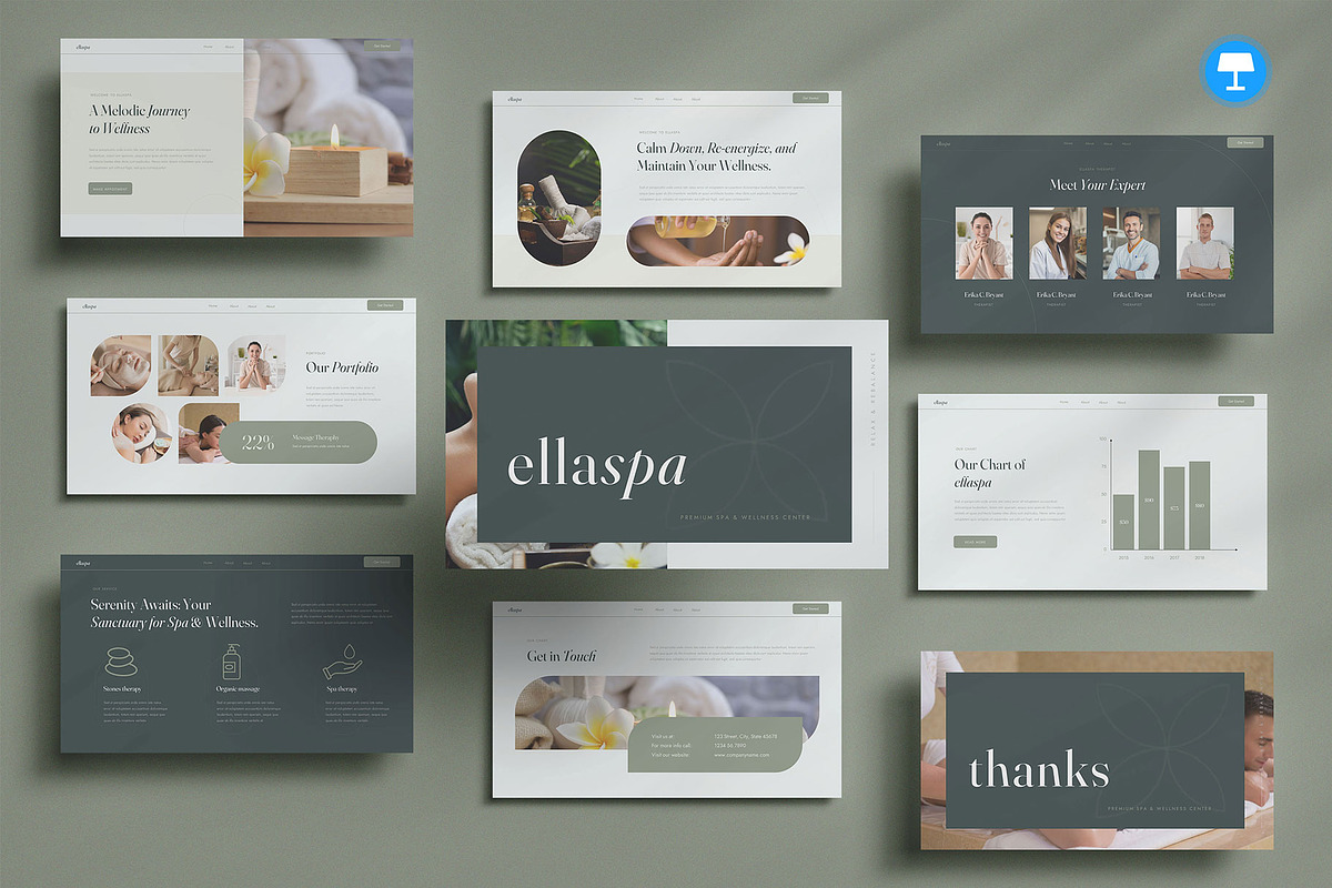 Spa & Wellness Keynote, a Presentation Template by Pixslides (Photo 1 of 6)