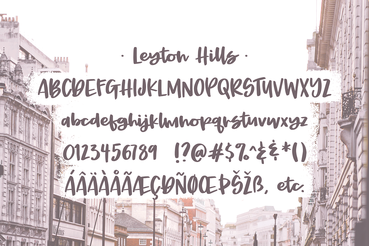 Leyton Hills, a heavy script font preview 2