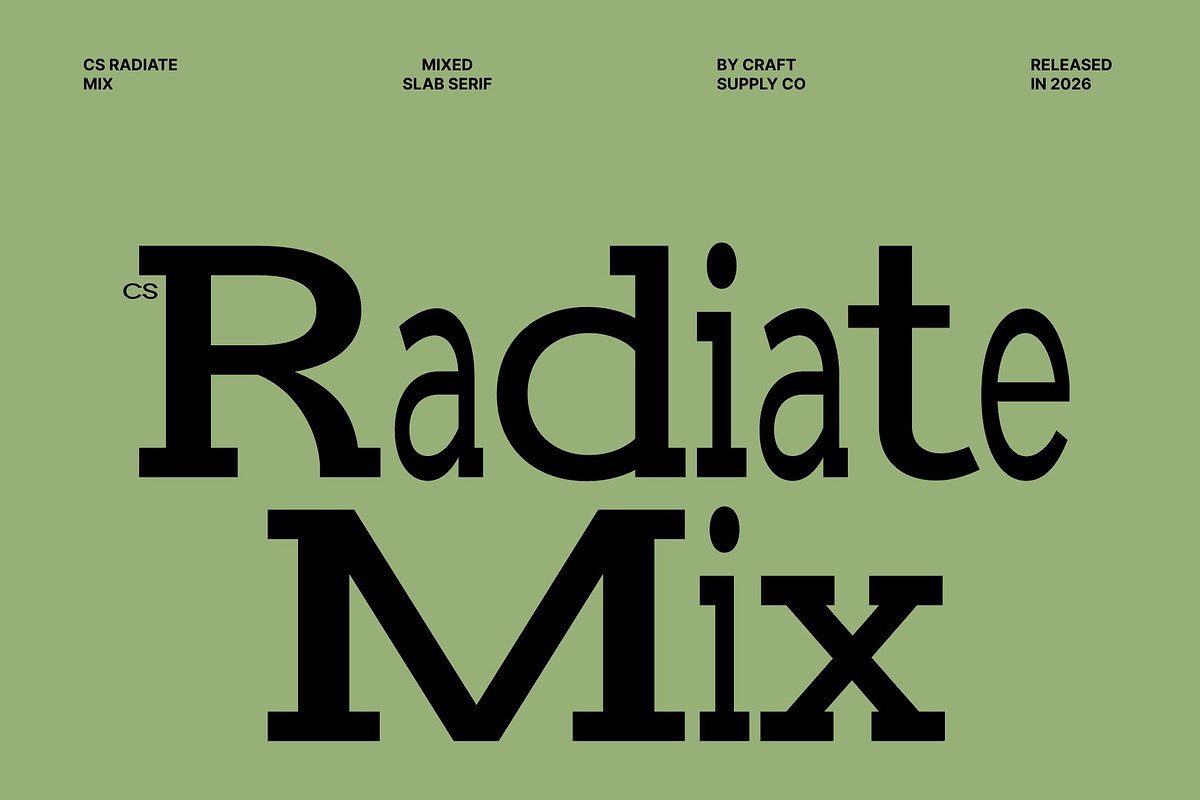 CS Radiate Mix, a Slab Serif Font by Craft Supply Co. (Photo 1 of 8)