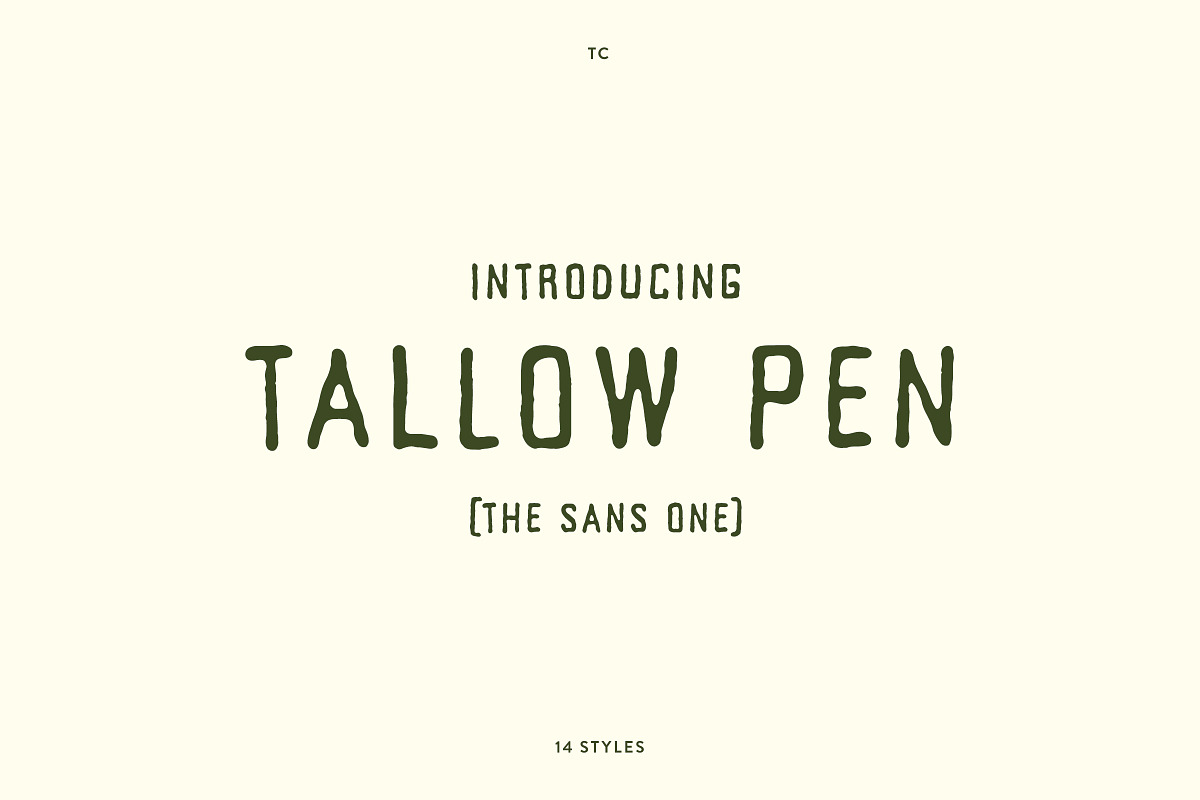 TC Tallow Pen Sans, a Handwritten Font by Tom Chalky (Photo 1 of 5)