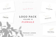 Logo Pack Volume 18. Florals, a Branding & Logo Template by Mint Air Studio (Thumbnail 1 of 21)