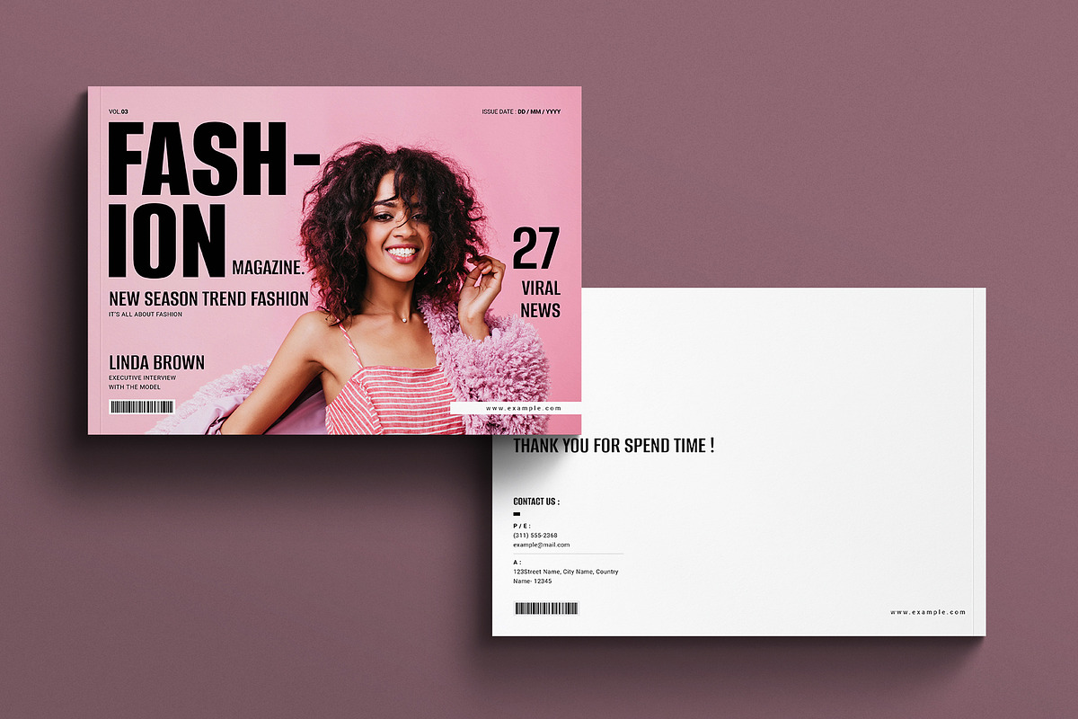 Fashion Magazine Design Landscape, a Magazine Template by E-Type (Photo 8 of 8)
