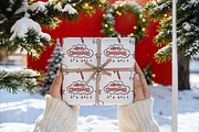 Christmas Gift Mockup Gold Ribbon, a Product Mockup by TatiMockup (Thumbnail 3 of 4)
