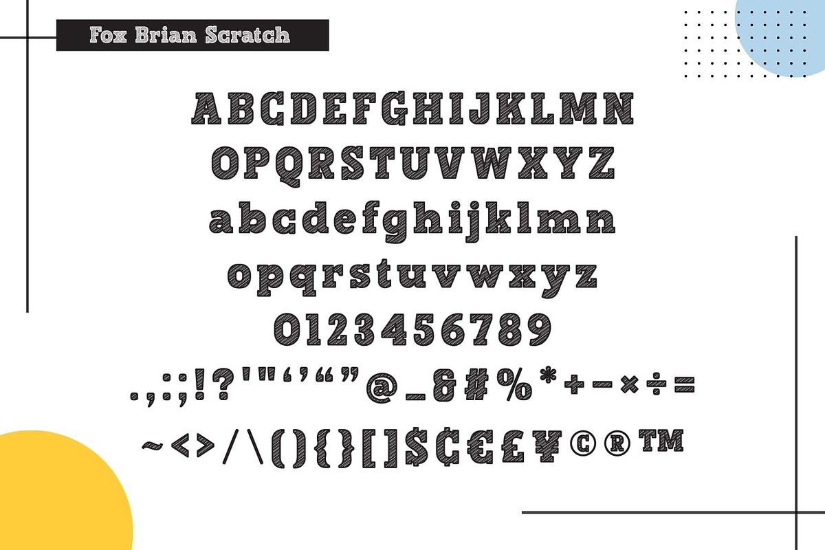 Fox Brian & Fox Brian Scratch font, a Slab Serif Font by Fox7 By Rattana (Photo 9 of 11)