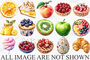 Watercolor Spring Food Clipart PNG, an Illustration by Canvas Craft (Thumbnail 3 of 7)