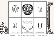 Antique Vintage Monogram Initial U, an Object Graphic by Antique Monograms (Thumbnail 3 of 4)