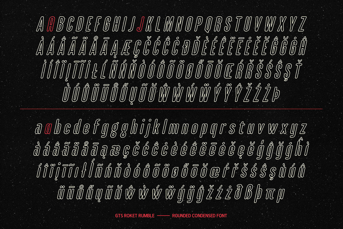 GTS Rocket Rumble | Retro Condensed, a Sans Serif Font by Graptail (Photo 21 of 23)