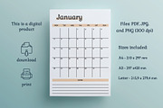 2026 Printable Calendar, a Graphic by Nina Bered Illustration (Thumbnail 3 of 4)