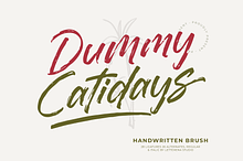 Dummy Catidays Handwritten Brush