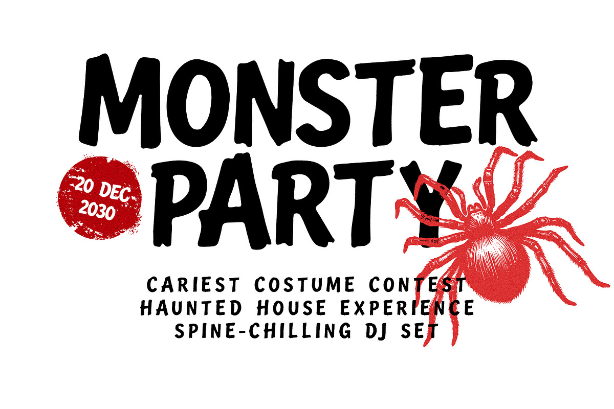 Sekai Sengok Halloween Brush Marker, a Handwritten Font by Maulana Creative (Photo 4 of 7)