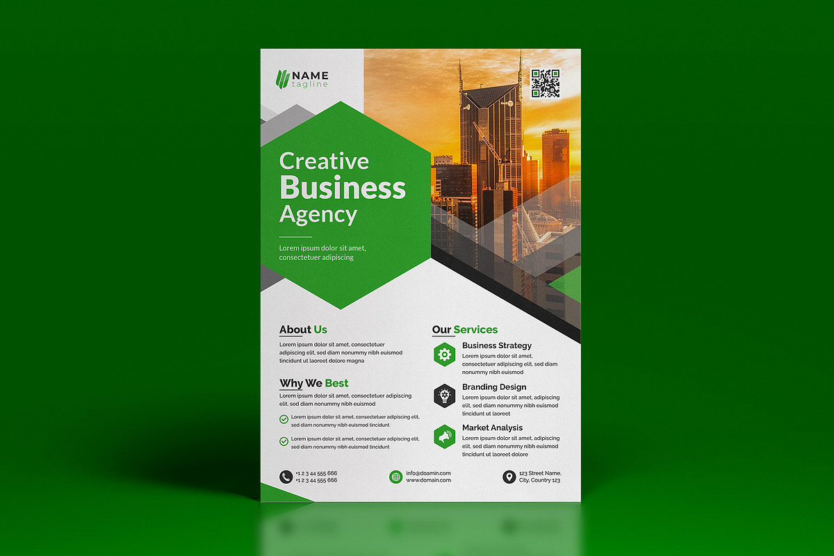 Corporate Business Flyer A4 Template, a Flyer Template by designSultan (Photo 2 of 3)