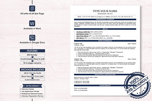 ATS resume template | MS Word, docs