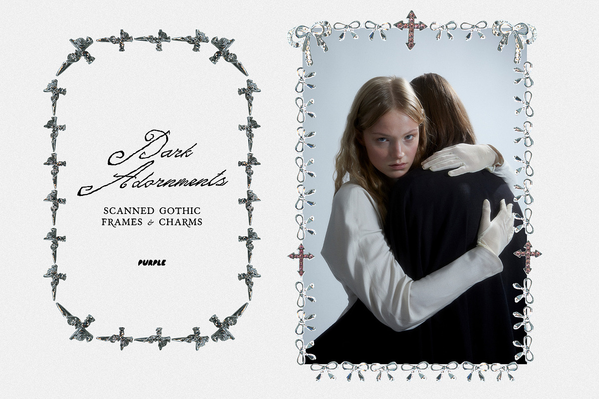 Dark Adornments Gothic Frames Charms, an Object Graphic by Purple (Photo 5 of 10)