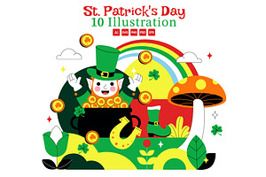 10 St. Patrick's Day Illustration, a Seasonal Illustration by denayunebgt