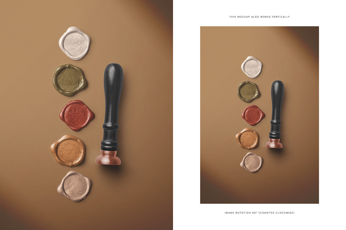 Metallic Wax Seal and Stamp Mockup, a Mockup by Custom Scene (Photo 8 of 11)