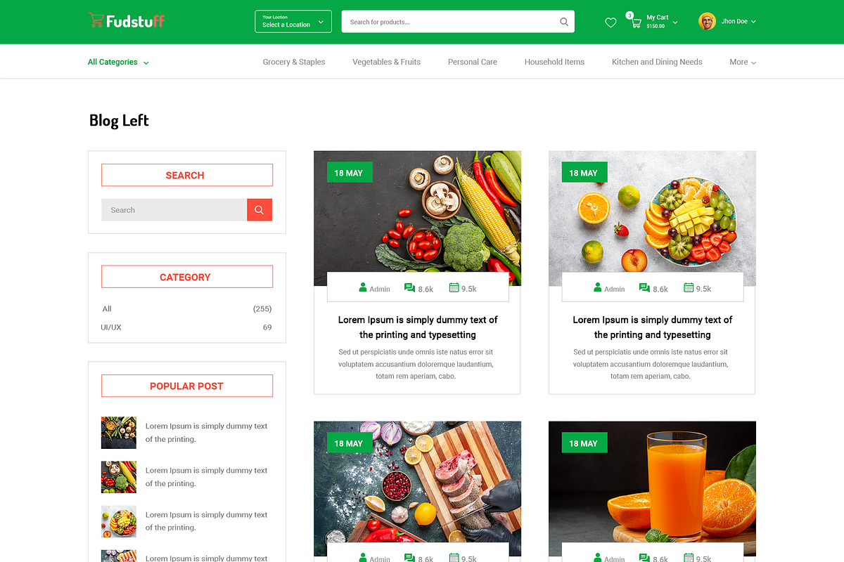 Grocery Store HTML5 Template