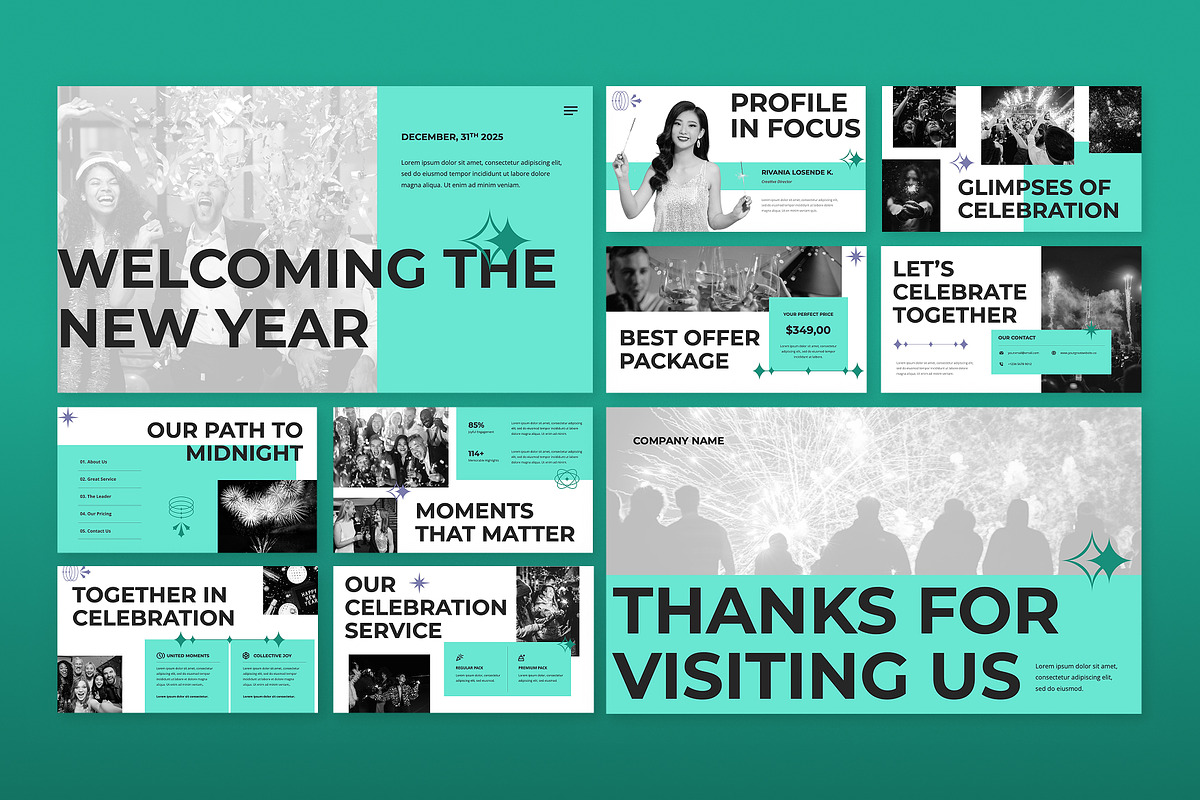 New Year's Eve PowerPoint, a Presentation Template by Antstheme (Photo 4 of 4)