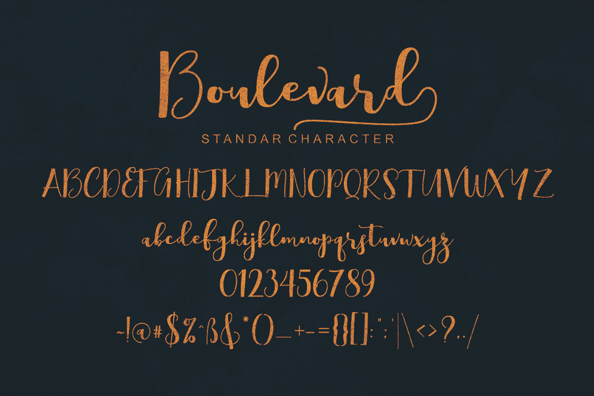 Boulevard Script Font preview 7