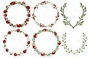 Christmas Floral Clipart & Vectors, an Illustration by Amanda Ilkov (Thumbnail 3 of 5)