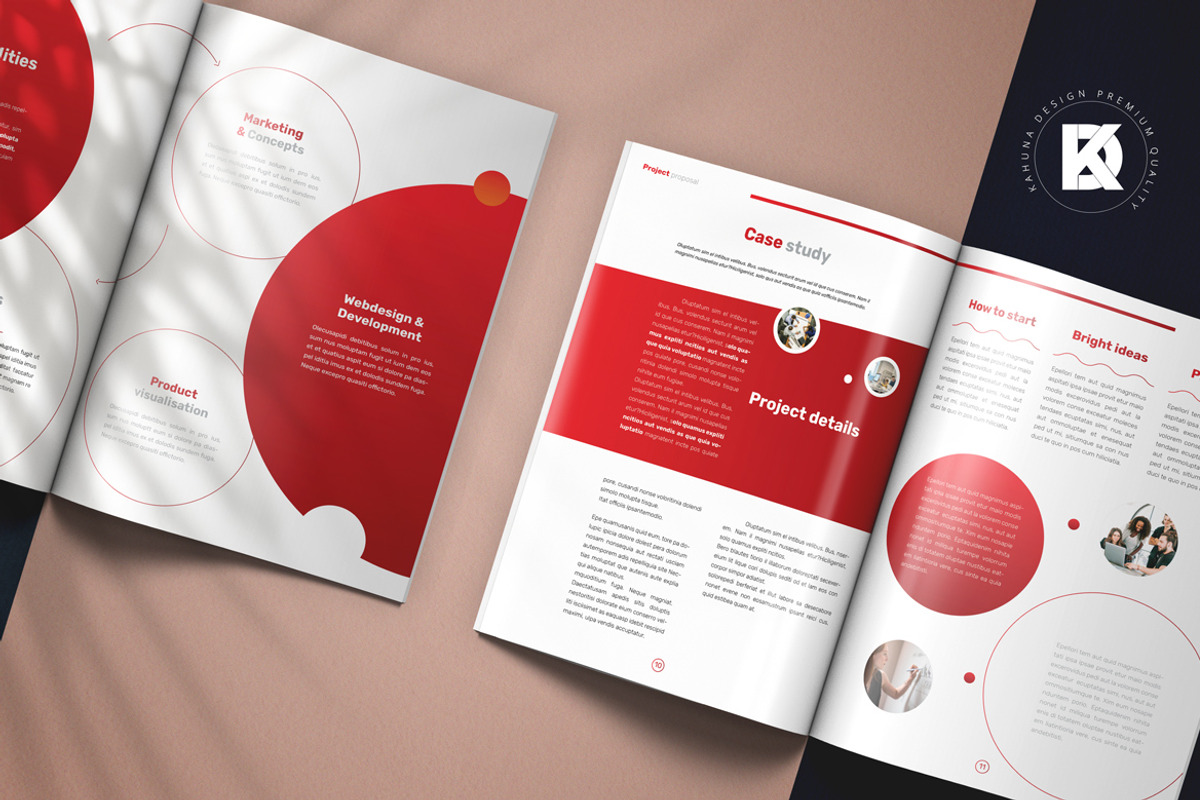 Red Project Proposal / Brochure, a Brochure Template by Kahuna Design (Photo 6 of 12)