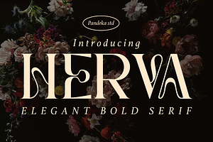 Herva - Decorative Elegant Serif, a Serif Font by Pandeka Studio