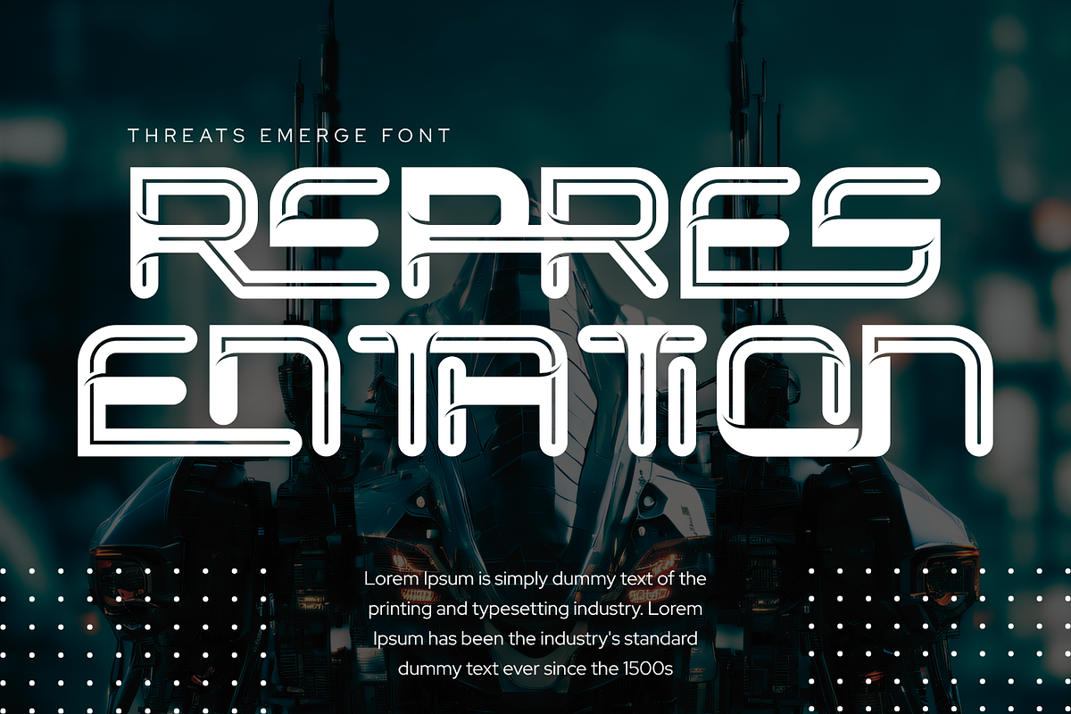 THREATS EMERGE - CYBER FONT, a Sans Serif Font by 177Studio