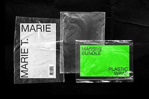 Plastic Wrap & Torn Paper Bundle