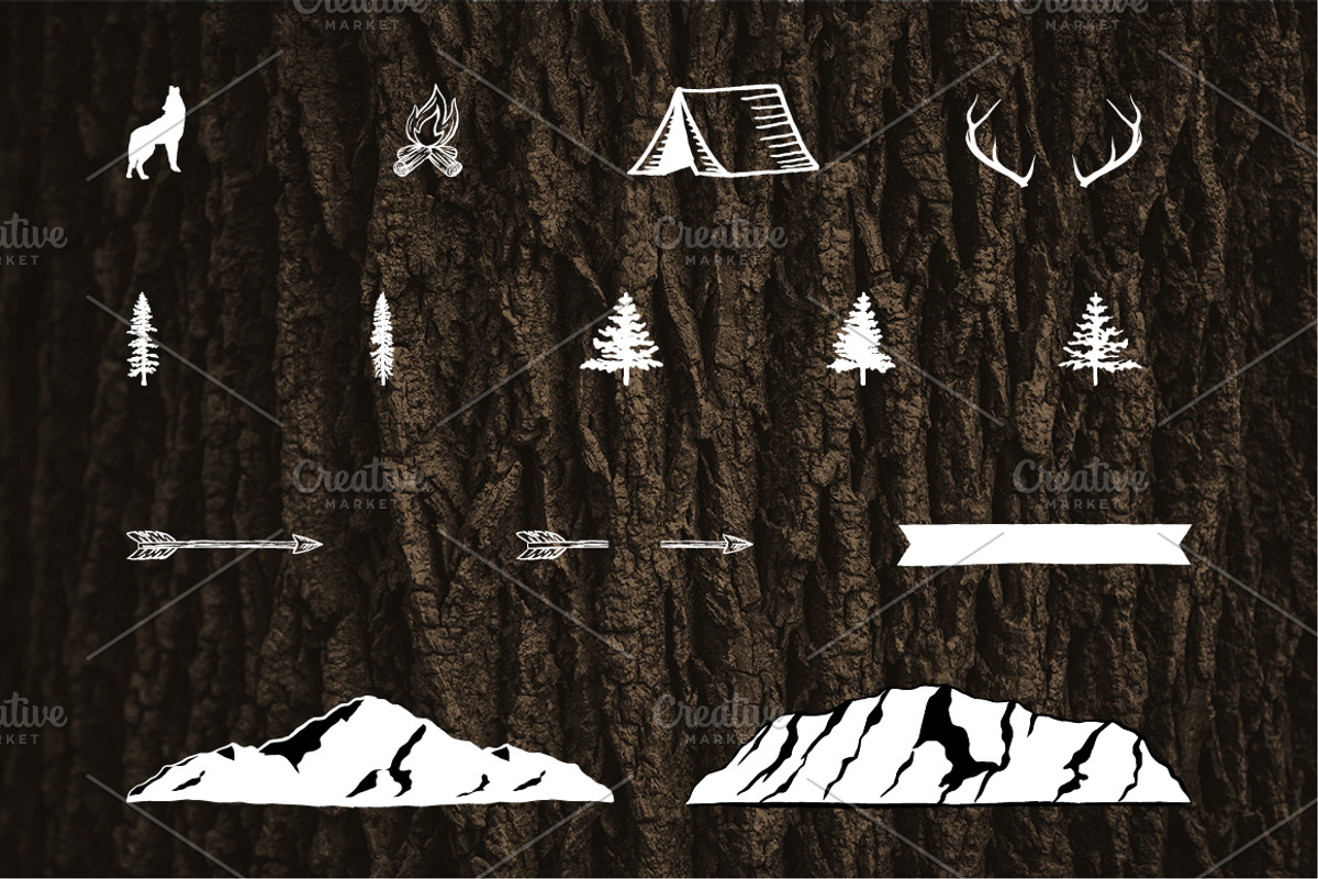 Rustic Logos Volume 3 AI EPS PNG PSD, an Illustration by BirDIY Design