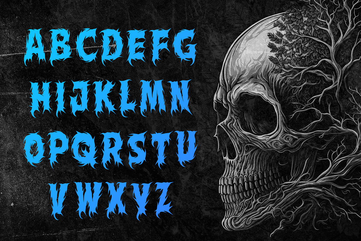 Sinners Domination Metal Horror Font, a Blackletter Font by dansdesign (Photo 3 of 7)
