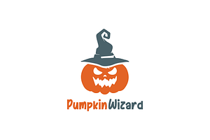 Pumpkin Wizard Logo Vector Vintages, a Branding & Logo Template by zaqilogo