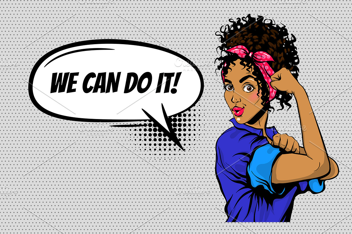 We Can DO it! Black woman pop art, an Illustration by Kapitosh (Photo 1 of 3)