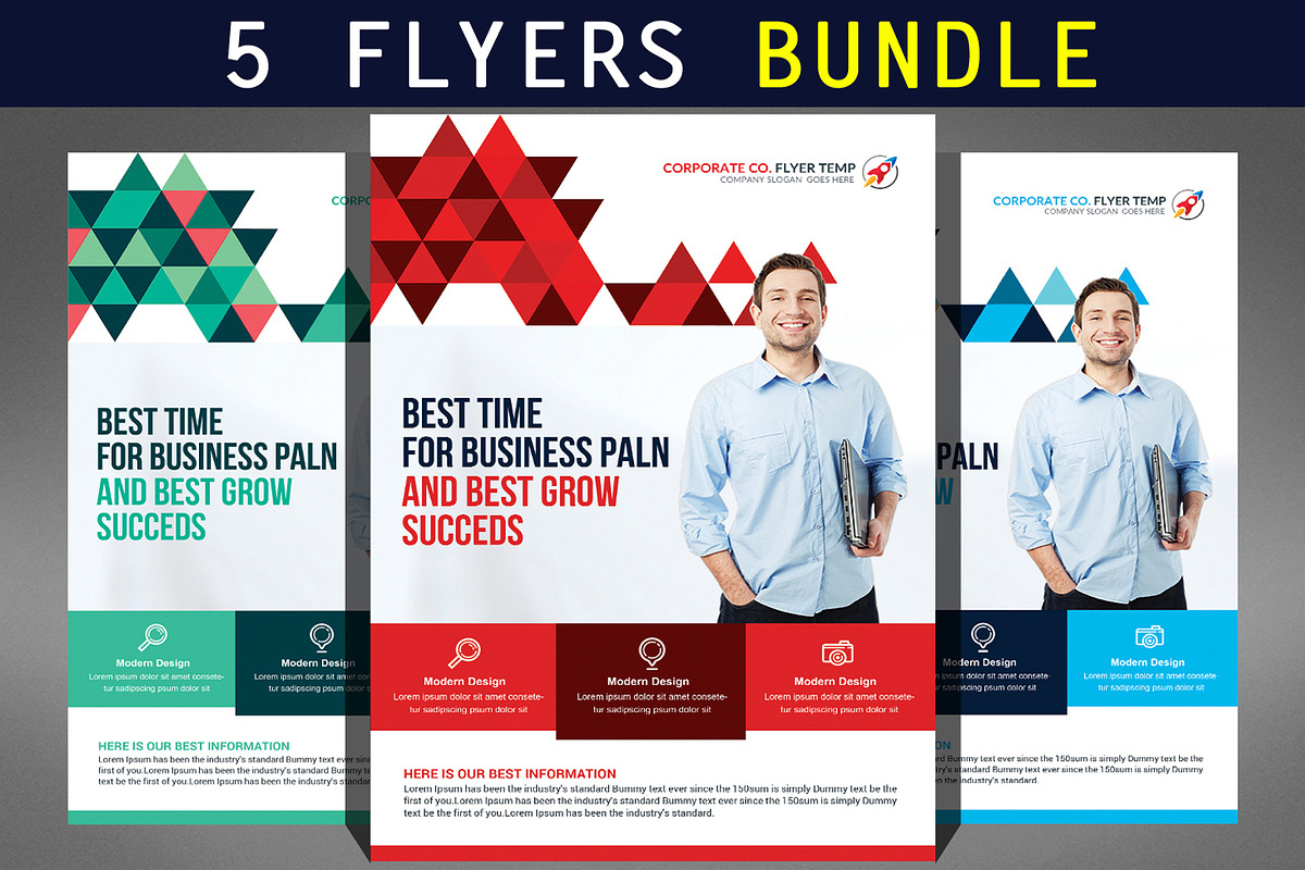 Modern Business Flyer Bundle, a Flyer Template by Graphic Templates (Photo 1 of 6)