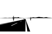Desert Highway Silhouette Set, an Illustration by musafir_fashion (Thumbnail 9 of 16)
